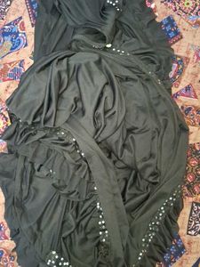Elegant Black Saree with Sparkle