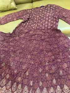 biba new Maroon Printed Anarkali gown