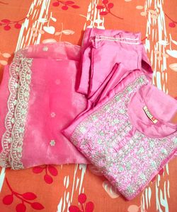 Elegant Pink Kurta Set with Dupatta