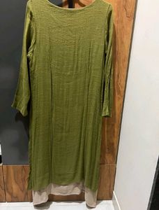 Linen Blend Midi Dress