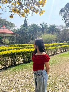 Chic Off-Shoulder Red Top