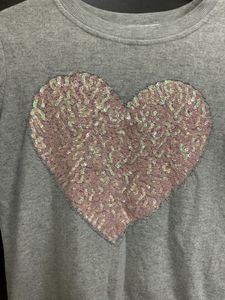 Forever 21 Cute Heart Sequin Sweatshirt