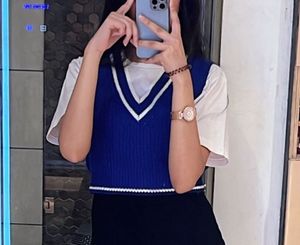 Blue V-Neck Sweater Vest