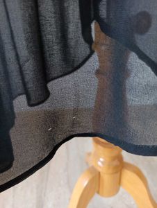 Sparkly Strapless Black Dress. small holes