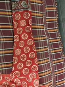 Red Floral Print Kurta