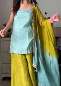 Elegant Pastel Kurta Set with Dupatta