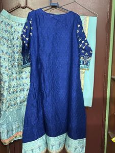 Price drop Elegant Blue Kurta Set with Dupatta