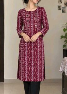 Stylish Maroon Printed Kurta