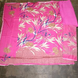 Pink Floral Dress Material