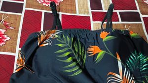 Tropical Print Bikini Top