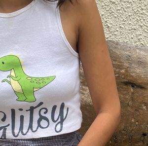 Cute Dinosaur Graphic Tank Top