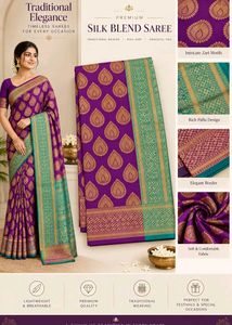 Beautiful Purple &amp; Gold Saree