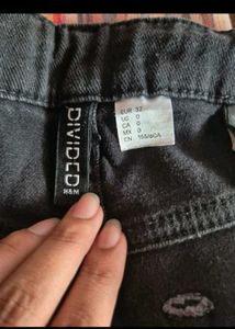 Black wide leg jeans