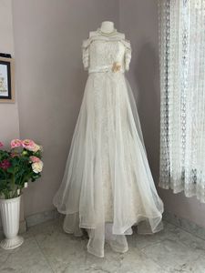 Elegant Bridal Gown with Lace