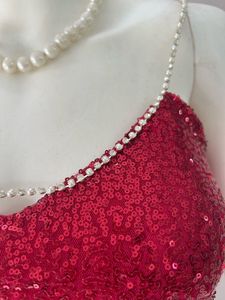 Stunning Red Sequin Evening Dress