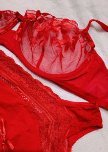Red Lace sexy bra &amp; Panty Set