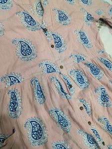 Zudio Pink Floral Kurta M/S