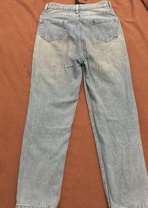 Light Wash Blue high waist straight boo