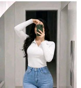 Classic White Long Sleeve Top