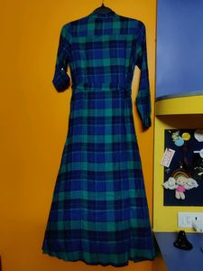 Plaid Checks Flared Dress