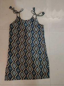 Stylish Diamond Print Mini Dress