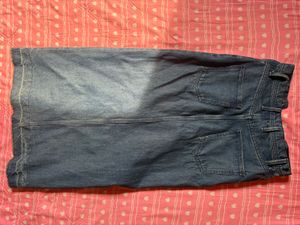 Denim Skirt With Slit