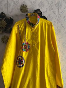 kuchhi work Navratri men kurta