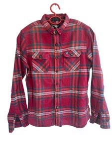 Men's Red Plaid Flannel Shirt