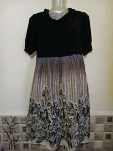 Boho Floral Print Midi Dress