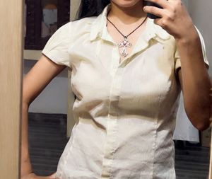 Chic Striped Short Sleeve Blouse