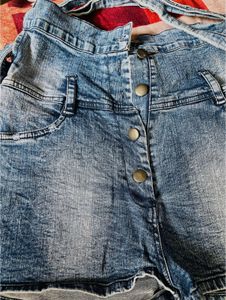 Denim High Waist Shorts