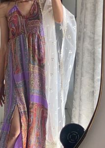 ethnic dress with a cutout