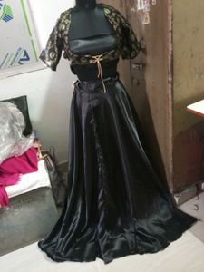 Black &amp; Gold Brocade Blouse