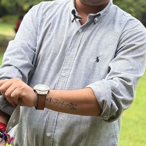 Men's Striped Button-Down Shirt
