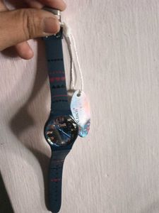 Cute Blue Heart Pattern Watch