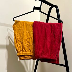 Vibrant Leggings Set of 2- Red and Yellow