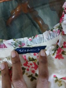 Sheer Floral Print Smocked peplum Top