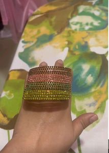 Bangle set in four colour with pretty stones
