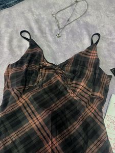 Chic Plaid Maxi Dress32-34