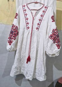 Boho Embroidered Tunic Dress