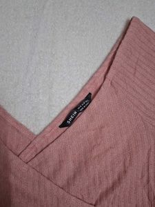 Cute Pink Wrap Crop Top