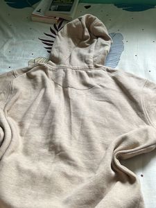 Beige Graphic Hoodie