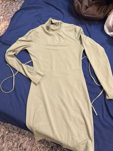 Elegant Sage Green Midi Dress
