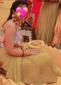 • Haldi Special Draped Lehenga