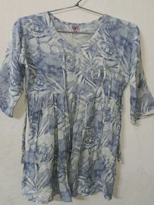 Floral Print Cotton Kurta