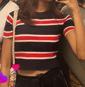Striped Ribbed Knit Top