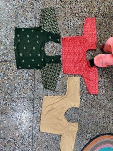 3 combo pack Stylish Readymade Saree Blouses