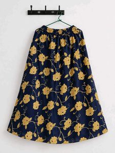 Boho Floral Print Maxi Skirt