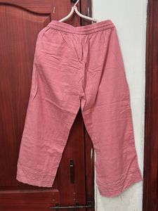 ProjectEve Pink Embroidered Palazzo Pants