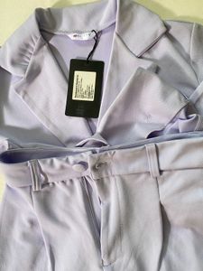 Lavender Cropped Blazer &amp; Pants Set